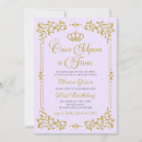 Search for once upon a time birthday invitations Gold