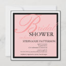 Search for pink black bridal shower invitations Classic