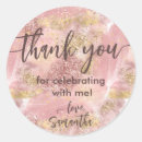 Search for faux glitter thank you stickers Rose gold