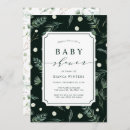 Search for winter greenery baby shower invitations Elegant