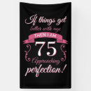 Search for 75th birthday banners Pink