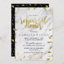 Search for marble rehearsal dinner invitations Elegant