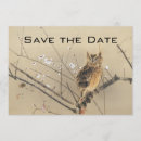 Search for owls save the dates Vintage