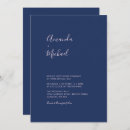 Search for simple navy blue wedding invitations Chic