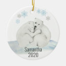 Search for polar bear christmas tree decorations Watercolor
