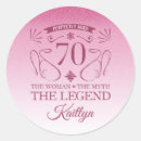 Search for happy 70th stickers Pink