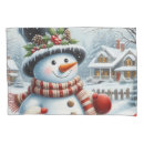 Search for cute snowman pillowcases Vintage