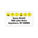 Search for emoji return address labels Happy