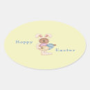 Search for rabbit oval stickers Whimsical