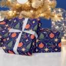 Search for navy christmas wrapping paper Retro