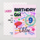 Search for girls laser tag invitations Party