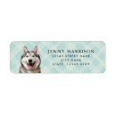 Search for husky return address labels Cute
