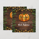 Search for pumpkin bridal shower invitations Wood