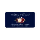 Search for blue wedding return address labels Watercolor floral
