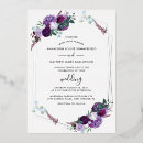Search for purple black silver wedding invitations Floral