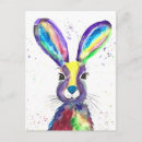 Search for watercolor rabbit postcards Illustration