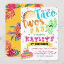 Search for taco 2nd birthday invitations Watercolor