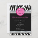 Search for zebra print party invitations Pink