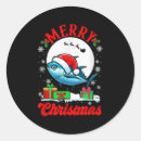 Search for funny fishing stickers Merry christmas