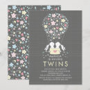 Search for twins bunny baby shower invitations Rabbit