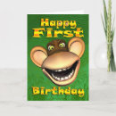 Search for first monkey birthday cards Boy