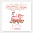 Search for pink train stickers Birthday party