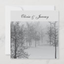 Search for tree square wedding invitations Snow
