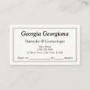 Search for beauty salon appointment cards Simple