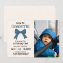 Search for mr onederful birthday invitations Blue