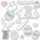 Search for happy easter egg stickers Bunnies