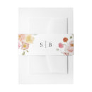 Search for floral wedding invitation belly bands Calligraphy