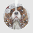 Search for cavalier king charles christmas tree decorations Santa