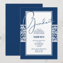 Search for blue damask invitations Graduate