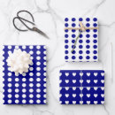 Search for navy and white wrapping paper Polka dots