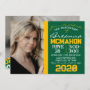 Search for green and gold graduation invitations Picture