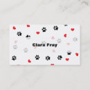 Search for heart business cards Dog walker