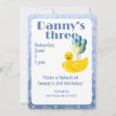 Search for rubber duck birthday invitations Modern