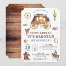 Search for western 1st birthday invitations Brown