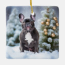 Search for french bulldog christmas tree decorations Winter