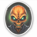 Search for creepy face stickers Orange