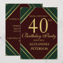 Search for gold and green birthday invitations Geometric