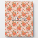 Search for flower pattern plaques Orange