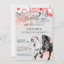 Search for red horse invitations Watercolor