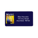 Search for womens return address labels Rosie the riveter