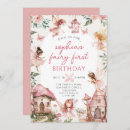 Search for princess floral 1st birthday invitations Enchanted forest