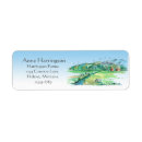 Search for cow print return address labels Blue