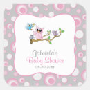 Search for pink owl baby shower stickers Owls