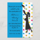 Search for polka dot graduation invitations Girl