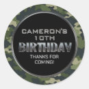 Search for hunter birthday stickers Camo