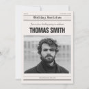 Search for newspaper birthday invitations Minimalist